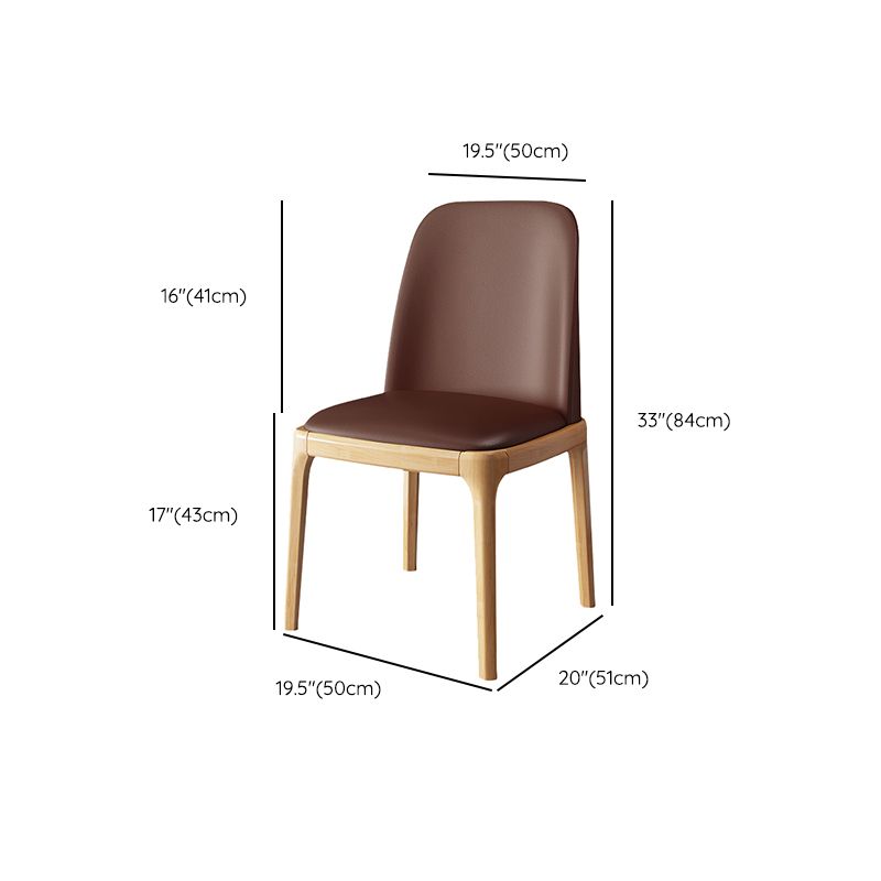 Wood Side Dining Chairs Modern Style Indoor-Outdoor Side Chair Clearhalo 'Dining Chairs' 'Dining Tables & Seating' 'dining_chair' 'furn' 'furn_dining_chair' 'Furniture' 'Kitchen & Dining Furniture' 1200x1200_99b21d19-8b3a-4d56-b41f-bf27c467655f