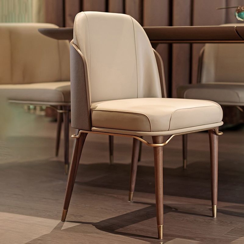 Glam Style Armless Chair Wood Parsons Side Chair for Kitchen 20"x20.8"x34.6" Clearhalo 'Dining Chairs' 'Dining Tables & Seating' 'dining_chair' 'furn' 'furn_dining_chair' 'Furniture' 'furniture_dining_chair' 'Kitchen & Dining Furniture' 1200x1200_99b24da6-d540-4830-a1e9-f02290ab134a