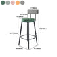 Moderner Style-Hop-Rund-Theke-Barhocker mit Metallbeinen