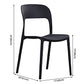 Scandinavian Armless Dining Chairs Plastic Indoor Open Back Side Chair Clearhalo ' kitchen&dining_furn' 'Dining Chairs' 'Dining Tables & Seating' 'dining_chair' 'furn' 'furn_dining_chair' 'Furniture' 'furniture_dining_chair' 'Kitchen & Dining Furniture' 'kitchen' 1200x1200_99b36b04-6256-4845-9f3b-5f1c40ec247d