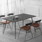 Industriële eettafel Rechthoekig houten blad voor eetkamer