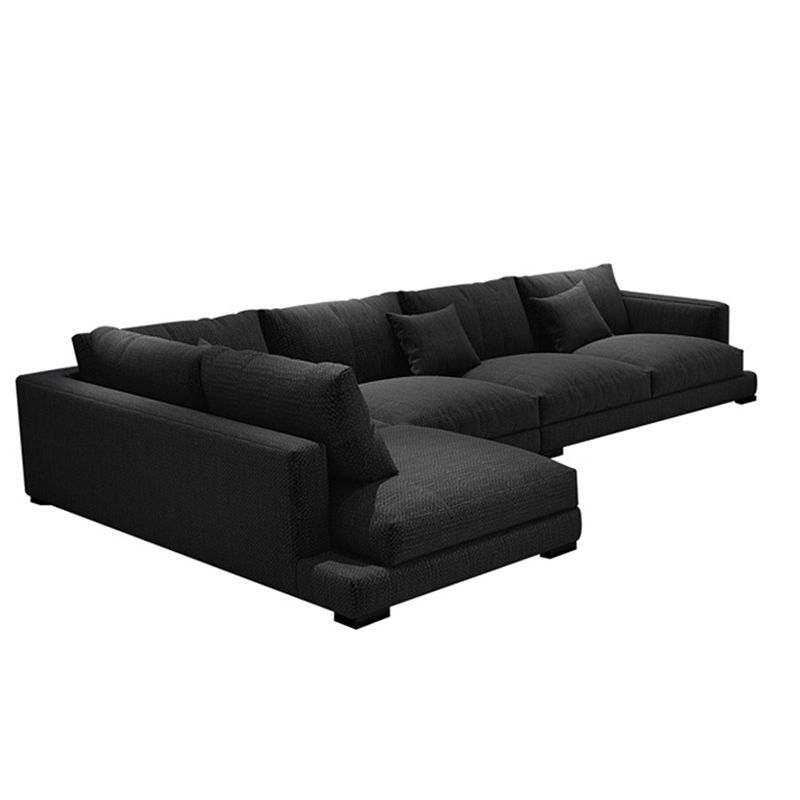 23.6"High Square Arm Sectional Contemporary Sofa and Chaise for Living Room Clearhalo 'furn' 'furn_sectionals' 'Furniture' 'furniture_sectionals' 'kitchen' 'kitchen_sectionals' 'Living Room Furniture' 'Sectionals' 1200x1200_99b8044f-4c06-4949-ab0f-9613aa40ff6a