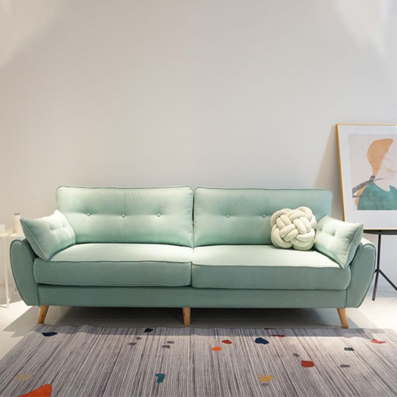 34.6 "Hコットンブレンドソリッドカラー房状のフレアアームソファリビングルーム