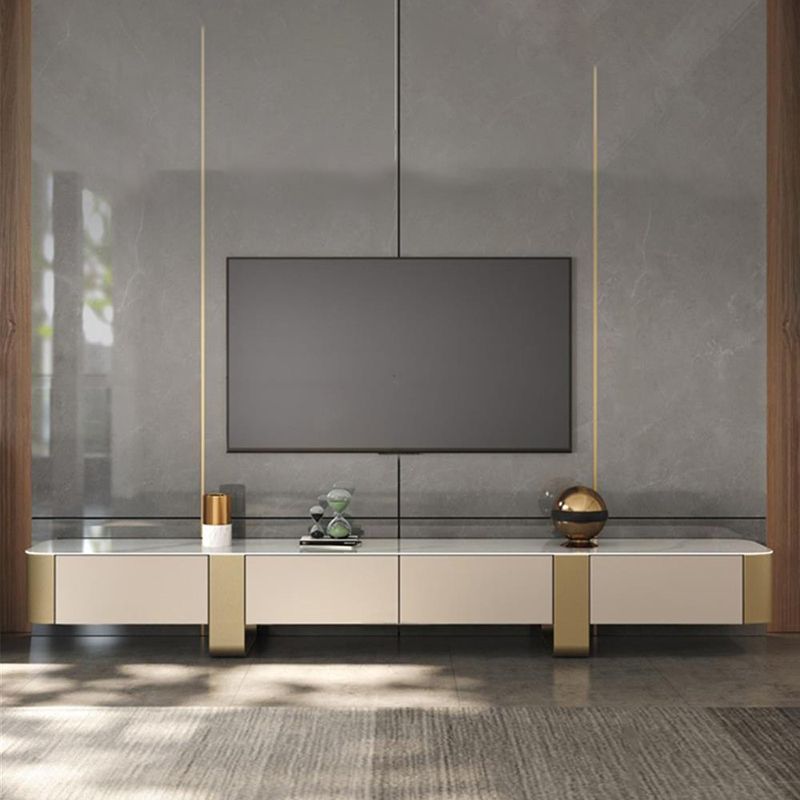 Modern Style Stone TV Stand Enclosed Storage TV Cabinet with Drawers Clearhalo 'furn' 'furn_tv_stands_entertainment_centers' 'Furniture' 'Living Room Furniture' 'TV Stands & Entertainment Centers' 'TV Stands & Media Storage Furniture' 'tv_stands_entertainment_centers' 1200x1200_99bbd951-4ee5-4105-8016-1720577aa840