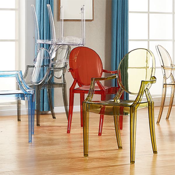 Modern Style Dining Armchair Plastic King Louis Back Arm Chair Clearhalo 'Dining Chairs' 'Dining Tables & Seating' 'dining_chair' 'furn' 'furn_dining_chair' 'Furniture' 'furniture_dining_chair' 'Kitchen & Dining Furniture' 1200x1200_99bdb86e-4798-45e3-a5b8-d39d344defc8