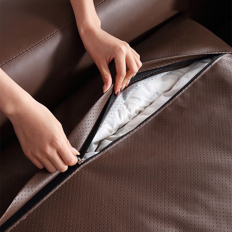 Square Arm Sofa and Chaise Genuine Leather Dark Brown Sectional for Living Room Clearhalo 'Furniture' 'kitchen' 'kitchen_sectionals' 'Living Room Furniture' 'Sectionals' 1200x1200_99be9c29-81c8-44f1-a64e-b952bcf3c293