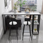 Modern Iron Bar Dining Table White Stone Top Rectangle Indoor Bistro Table with Shelf Clearhalo 'Bar Furniture' 'Bar Tables' 'bar_tables' 'furn' 'furn_bar_tables' 'Furniture' 'furniture_bar_tables' 'Kitchen & Dining Furniture' 1200x1200_99bf7ebf-aa6a-4277-9cb5-792c396bf59a