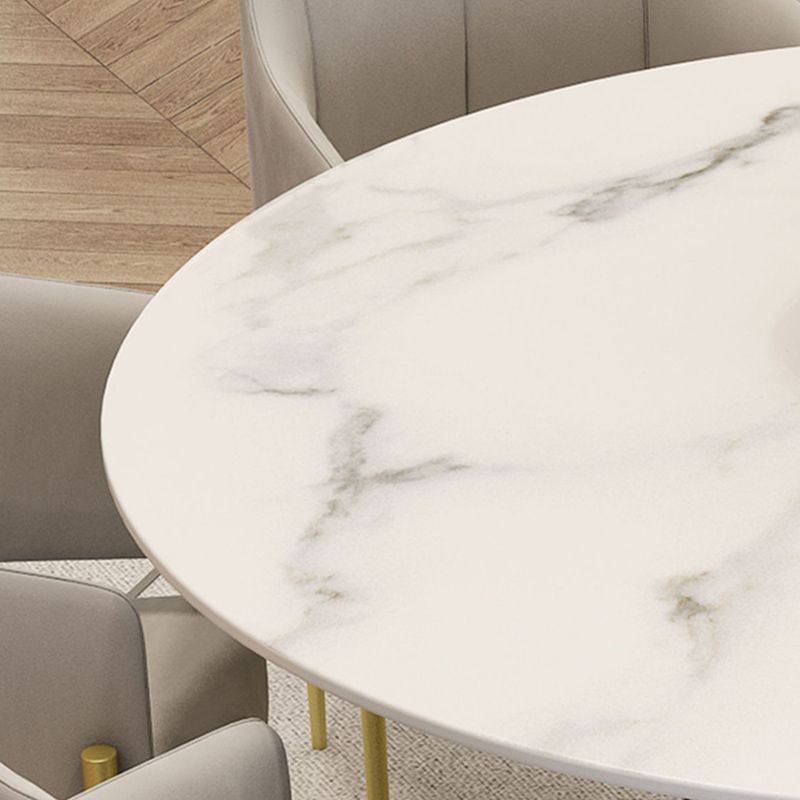 Tavolo da pranzo glam in pietra rotonda 1/7 pezzi set da pranzo per sala da pranzo