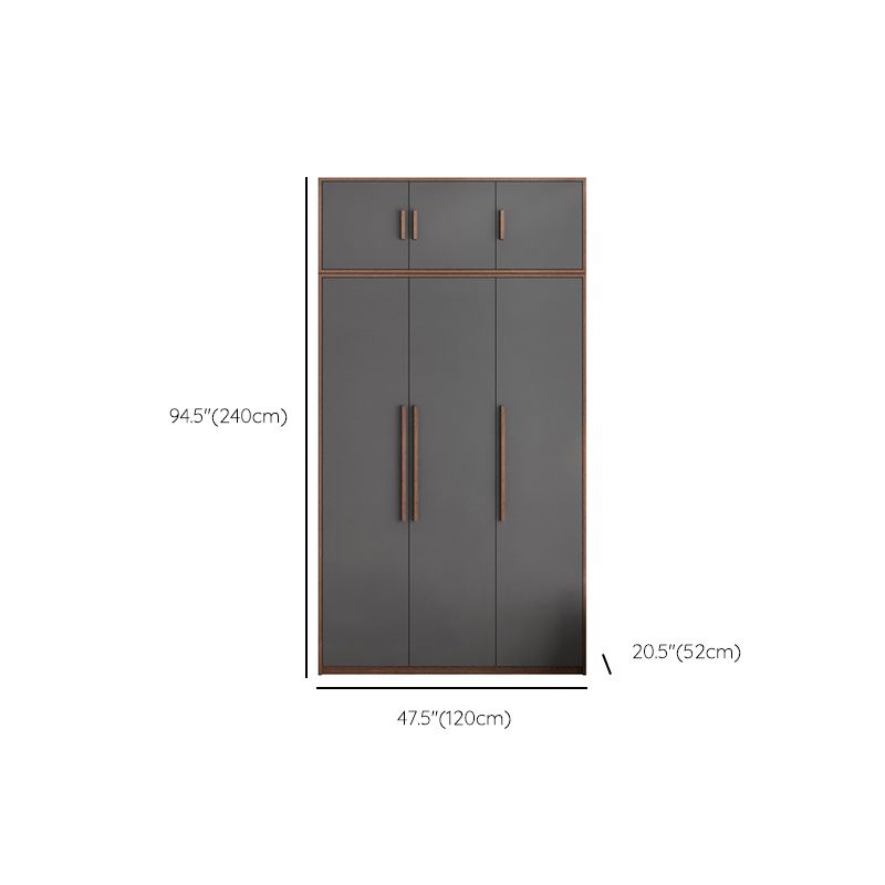 Hinged Wardrobe Cabinet Contemporary Wardrobe Closet with Garment Rod Clearhalo 'Armoires & Wardrobes' 'armoires_wardrobes' 'Bedroom Furniture' 'furn' 'furn_armoires_wardrobes' 'Furniture' 1200x1200_99c1daed-7f5a-441e-81bd-9d2112073c16