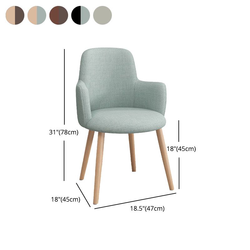 Minimalist Design Fabric Dining Chair for Home Solid Back Arm Side Chair Clearhalo 'Dining Chairs' 'Dining Tables & Seating' 'dining_chair' 'furn' 'furn_dining_chair' 'Furniture' 'furniture_dining_chair' 'Kitchen & Dining Furniture' 1200x1200_99c1ddb3-78bb-428f-85f8-497538776f41