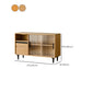 Nordic Solid Wood Storage Sideboard Cabinet with Glass Doors