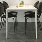 Modern Style Sintered Stone Dining Table 4 Legs Rectangular Table in White Clearhalo ' dining_table' 'Dining Tables & Seating' 'Dining Tables' 'Furniture' 'furniture_dining_table' 'Kitchen & Dining Furniture' 'kitchen&dining_furn' 'kitchen' 'kitchen_dining_table' 1200x1200_99c3a943-e9f8-4c07-ab34-ecd0093356c5