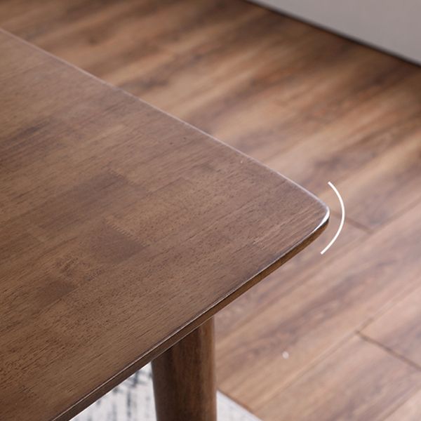 Rectangle Rubber Wood Table Modern Dining Table in Walnut with 4 Legs for Restaurant Clearhalo ' dining_table' 'Dining Tables & Seating' 'Dining Tables' 'furn' 'furn_dining_table' 'Furniture' 'furniture_dining_table' 'Kitchen & Dining Furniture' 'kitchen&dining_furn' 'kitchen' 'kitchen_dining_table' 1200x1200_99c58a2e-56a4-4626-a275-a7473e24b8de