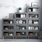 Modern Barrister Shelf Bookcase Gray Engineered Wood Bookshelf