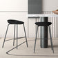 Industrial Black Legs Bar Stools Indoor Faux Leather Counter Chair