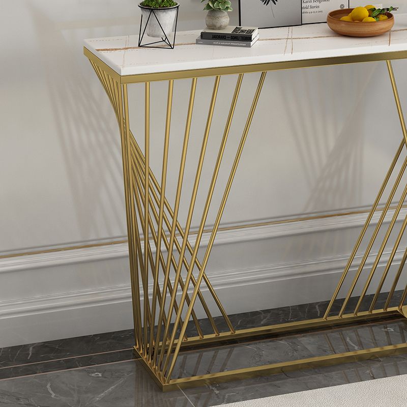 11.81" W Glam Console Accent Table Antique Finish Rectangle Console Sofa Table Clearhalo 'Console Tables' 'console_tables' 'Entry & Mudroom Furniture' 'furn' 'furn_console_tables' 'Furniture' 1200x1200_99c7416f-123e-4bbd-af7e-dbc9a018b4d9