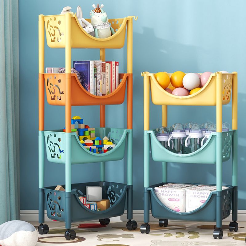 Scandinavian Style Bookcase with Casters Shelf Bookcase for Home and Office Clearhalo 'Bookcases' 'furn' 'furn_bookcases' 'Furniture' 'furniture_bookcases' 'Office Furniture' 1200x1200_99c78d2b-59e4-42d4-9489-4eb924588f7b