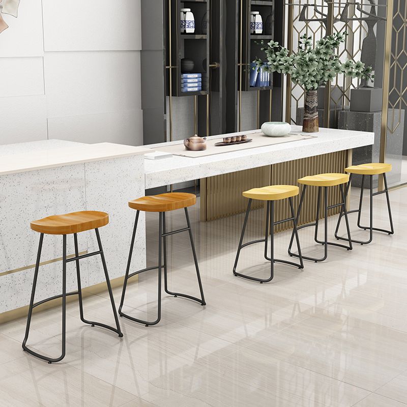 Modern Contoured Seat Counter Stool Solid Wood Backless Counter-height Stool Clearhalo 'Bar Furniture' 'Bar Stools' 'bar_stools' 'furn' 'furn_bar_stools' 'Furniture' 'Kitchen & Dining Furniture' 1200x1200_99c81284-b102-4da7-86e0-d0c3d34091c2