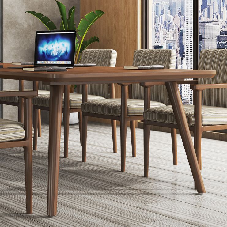 Rectangle Solid Pinewood Brown Tone Dining Table Simplicity 4 Legs Table for Dining Room Clearhalo ' dining_table' 'Dining Tables & Seating' 'Dining Tables' 'furn' 'furn_dining_table' 'Furniture' 'furniture_dining_table' 'Kitchen & Dining Furniture' 'kitchen&dining_furn' 'kitchen' 'kitchen_dining_table' 1200x1200_99c81e25-5f25-4f21-80ee-e9fad8da6aaa