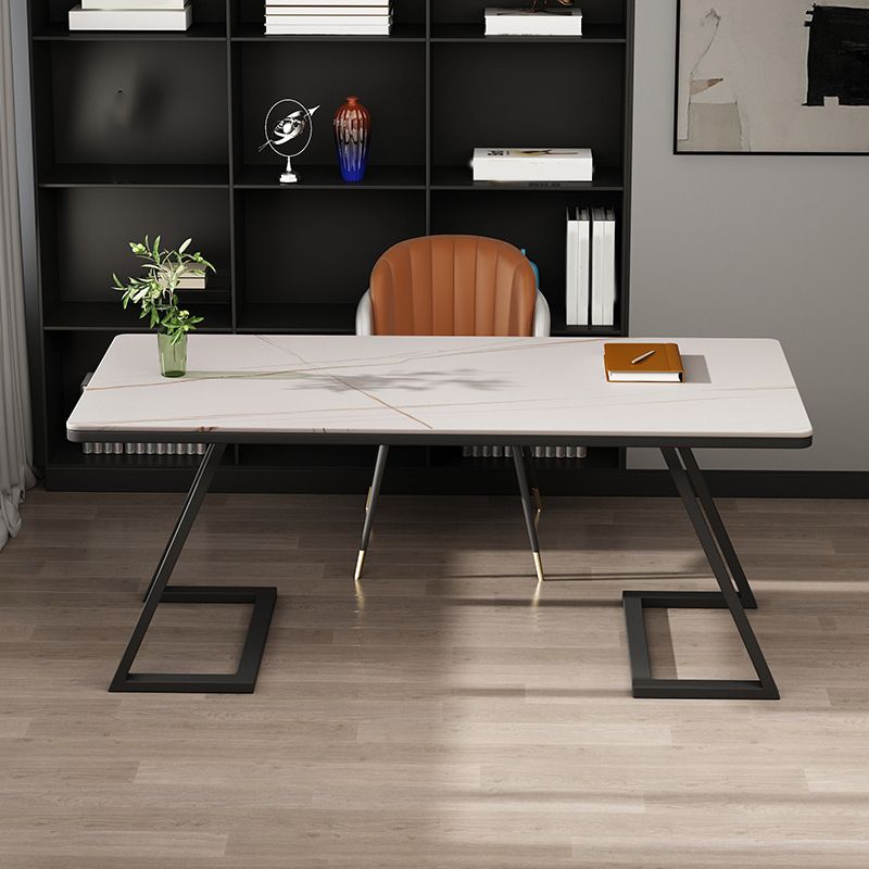Steen rechthoekige schrijfbureau Modern 29.53-inch hoge kantoorbureau