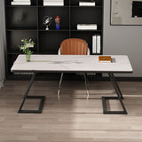 Steen rechthoekige schrijfbureau Modern 29.53-inch hoge kantoorbureau