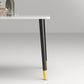 Mesa de comedor rectangular estilo Glam, mesa de comedor con tapa de piedra para uso en cocina