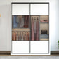 White Sliding Wardrobe Closet Engineered Wood Wardrobe Armoire