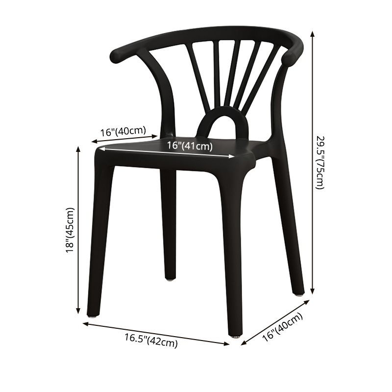 Contemporary Plastic Dining Side Chair Dining Room Armless Wishbone Chair Clearhalo ' kitchen&dining_furn' 'Dining Chairs' 'Dining Tables & Seating' 'dining_chair' 'furn' 'furn_dining_chair' 'Furniture' 'furniture_dining_chair' 'Kitchen & Dining Furniture' 'kitchen' 1200x1200_99cbd767-543b-43cf-afe7-995cb7797d54