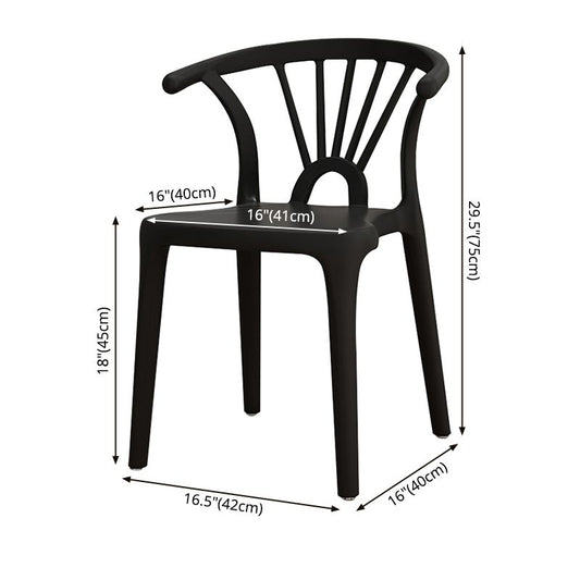 Contemporary Plastic Dining Side Chair Dining Room Armless Wishbone Chair Clearhalo ' kitchen&dining_furn' 'Dining Chairs' 'Dining Tables & Seating' 'dining_chair' 'furn' 'furn_dining_chair' 'Furniture' 'furniture_dining_chair' 'Kitchen & Dining Furniture' 'kitchen' 1200x1200_99cbd767-543b-43cf-afe7-995cb7797d54
