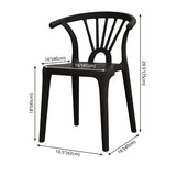 Contemporary Plastic Dining Side Chair Dining Room Armless Wishbone Chair Clearhalo ' kitchen&dining_furn' 'Dining Chairs' 'Dining Tables & Seating' 'dining_chair' 'furn' 'furn_dining_chair' 'Furniture' 'furniture_dining_chair' 'Kitchen & Dining Furniture' 'kitchen' 1200x1200_99cbd767-543b-43cf-afe7-995cb7797d54
