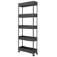 Modern Style Bookshelf Open Back Vertical Bookcase with Caster Wheels Clearhalo 'Bookcases' 'furn' 'furn_bookcases' 'Furniture' 'Office Furniture' 1200x1200_99cec18d-48ba-44a5-b9df-6e82a2597367