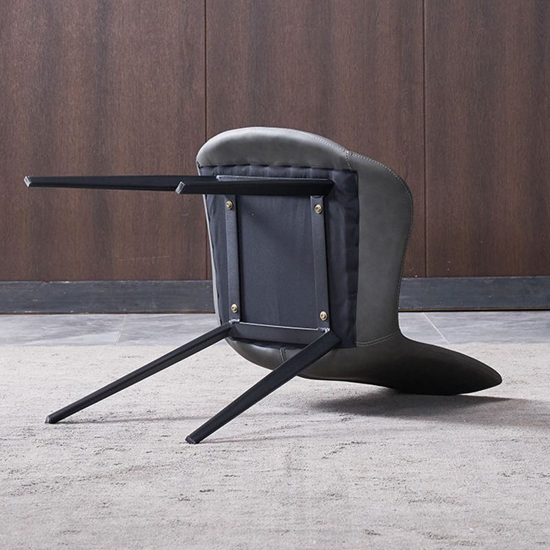 Industrial Style Side Chair Metal Solid Back Dining Room Chair for Kitchen Clearhalo 'Dining Chairs' 'Dining Tables & Seating' 'dining_chair' 'furn' 'furn_dining_chair' 'Furniture' 'Kitchen & Dining Furniture' 1200x1200_99d206b5-8869-40a6-aa05-e7c8f5b2255d