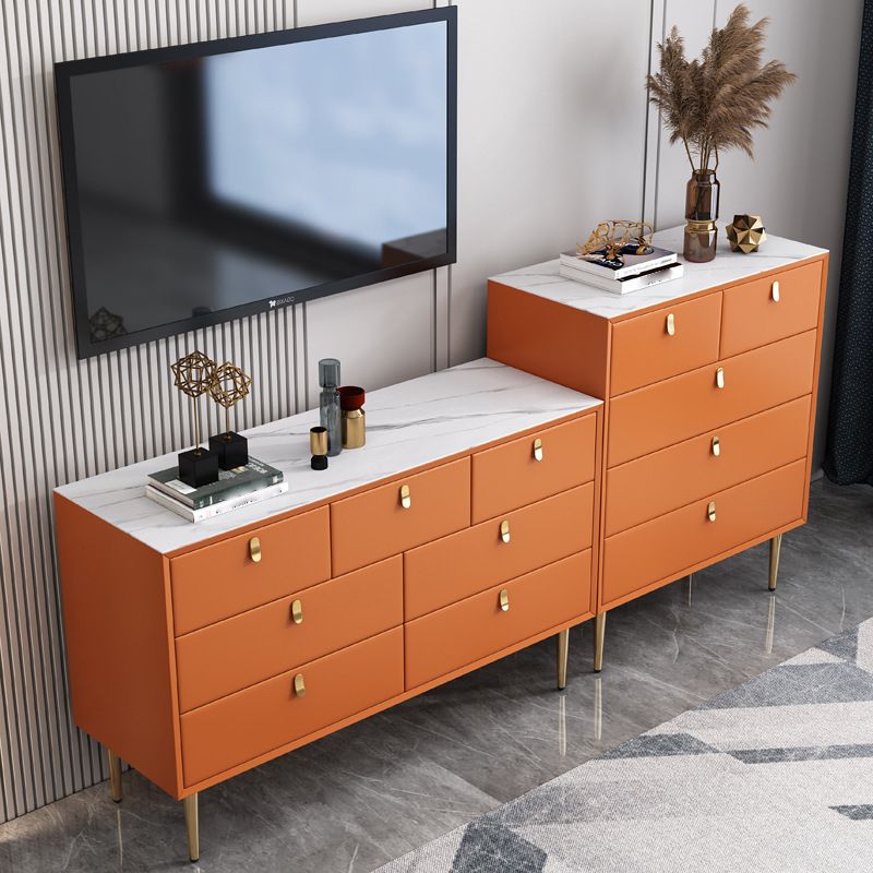 Wood and Stone Buffet Server Glam Style Kitchen Server for Living Room Clearhalo 'buffet_sideboard' 'Buffets & Sideboards' 'Furniture' 'furniture_buffet_sideboard' 'Kitchen & Dining Furniture' 1200x1200_99d2308f-f729-44f1-a471-cfe15340b8ac