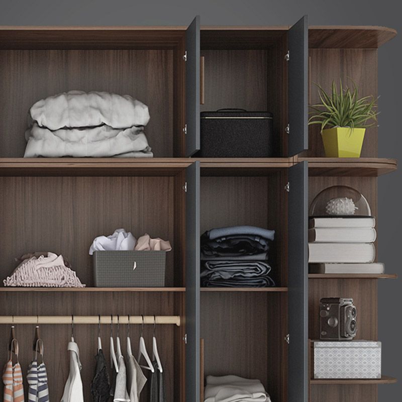 Contemporary Wardrobe Armoire Engineered Wood Wardrobe Closet