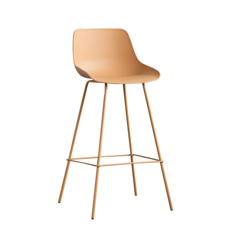 Contemporary Style Bar-stool Plastic Counter Bar Stool for Kitchen Bar with Metal Legs Clearhalo 'Bar Furniture' 'Bar Stools' 'bar_stools' 'furn' 'furn_bar_stools' 'Furniture' 'furniture_bar_stools' 'Kitchen & Dining Furniture' 1200x1200_99d64af7-811c-4235-8e9a-c6b00ccce040