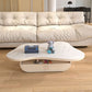 Table basse sur pied moderne en ardoise, forme libre, table de cocktail
