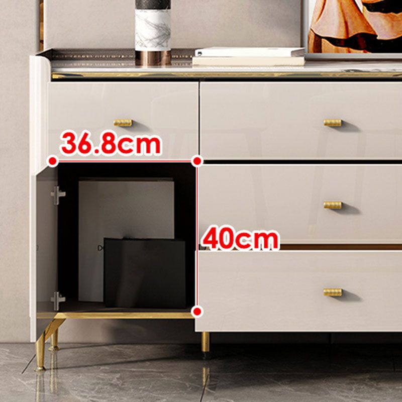 Stone Glam Chest Slaapkamer opbergkist in wit met laden