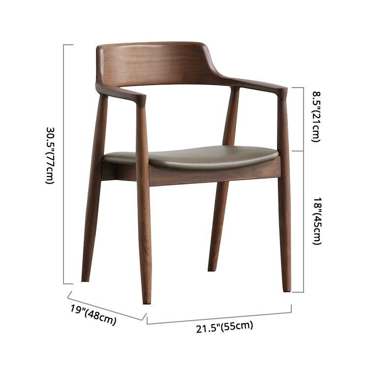 Modern Dining Arm Chair 22'' Wide Open Back Chair with 4 Wood Legs for Home Use Clearhalo ' kitchen&dining_furn' 'Dining Chairs' 'Dining Tables & Seating' 'dining_chair' 'furn' 'furn_dining_chair' 'Furniture' 'furniture_dining_chair' 'Kitchen & Dining Furniture' 'kitchen' 1200x1200_99d73f7f-7ff0-4a52-96aa-8c3a73b9ce6b