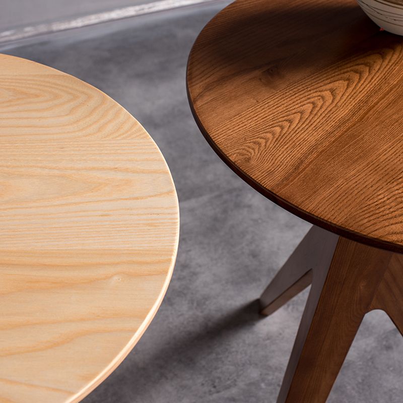 Skandinavische massive Holzendtisch -Ecktisch für Wohnzimmer