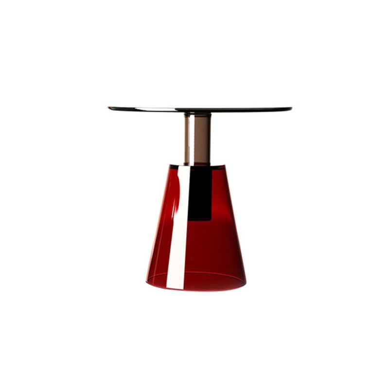 Contemporary Glass Top Pedestal Round Living Room Accent Side Table Clearhalo 'Coffee & Accent Tables' 'End & Side Tables' 'end_side_tables' 'furn' 'furn_end_side_tables' 'Furniture' 'Living Room Furniture' 1200x1200_99d914ec-896a-4319-aebe-a6a12a1c897f
