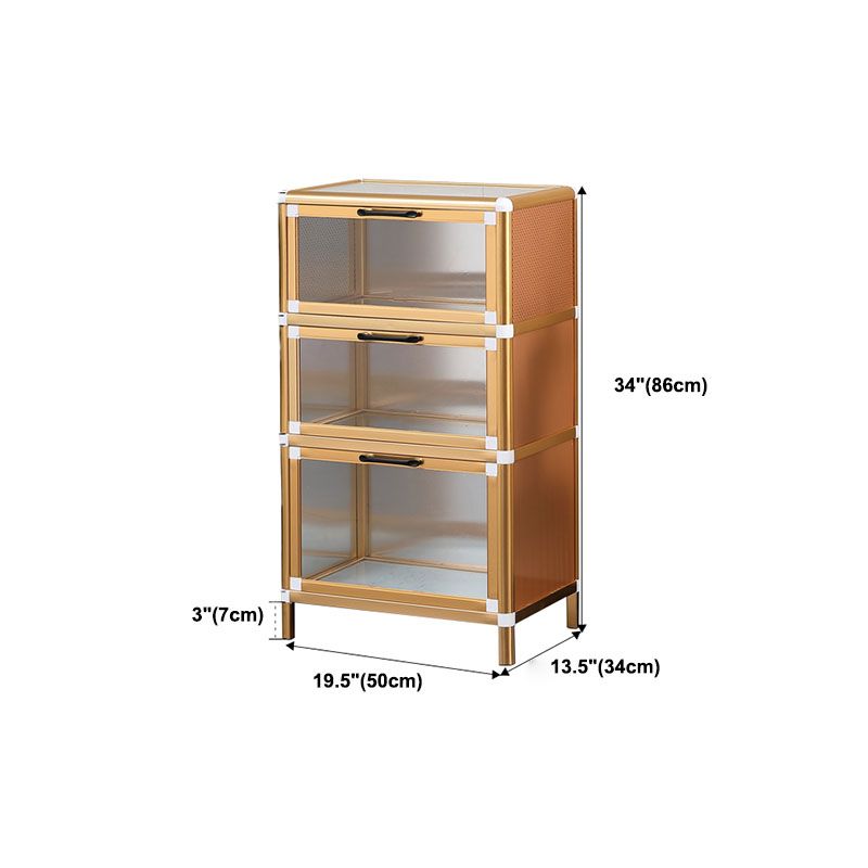 Sideboard in metallo in stile moderno dorato con porta per la cucina