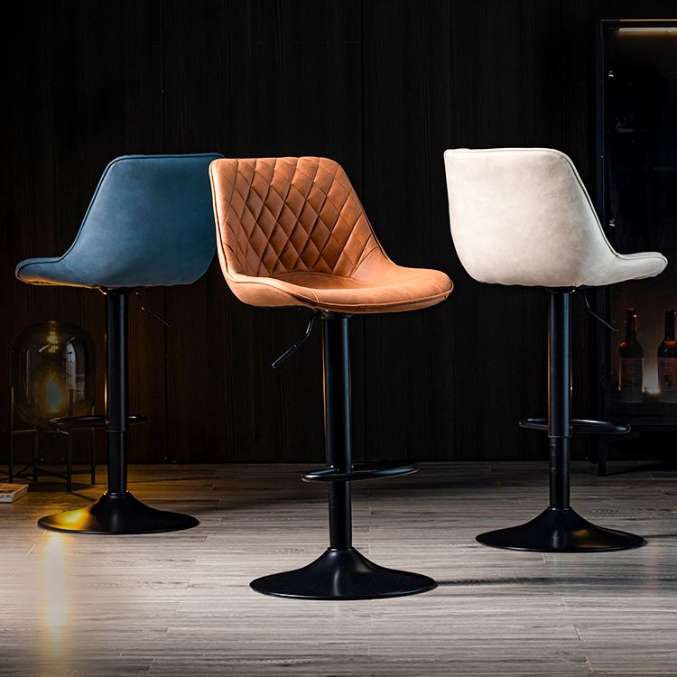 Modern Adjustable Height Bar Stool Swivel Leather Low Back Counter Stool Clearhalo 'Bar Furniture' 'Bar Stools' 'bar_stools' 'furn' 'furn_bar_stools' 'furniture_bar_stools' 'Kitchen & Dining Furniture' 'kitchen&dining_furn' 'kitchen' 'kitchen_furn' Furniture' 1200x1200_99dbffe3-0a04-4583-860e-c20fb9080e8b