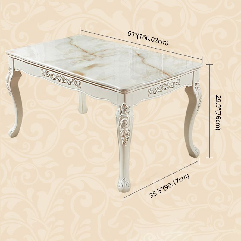 Nordic Sintered Stone Top Dining Set with 4 White Solid Wood Legs for Dining Furniture Clearhalo 'Dining Room Sets' 'Dining Tables & Seating' 'dining_room_set' 'furn' 'furn_dining_room_set' 'Furniture' 'furniture_dining_room_set' 'Kitchen & Dining Furniture' 'kitchen&dining_furn' 'kitchen' 1200x1200_99dc52b1-9b71-4c31-9da2-4272605fb7e9