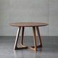 Solid Wood Top Dining Table Contemporary Dining Table with Sled Base