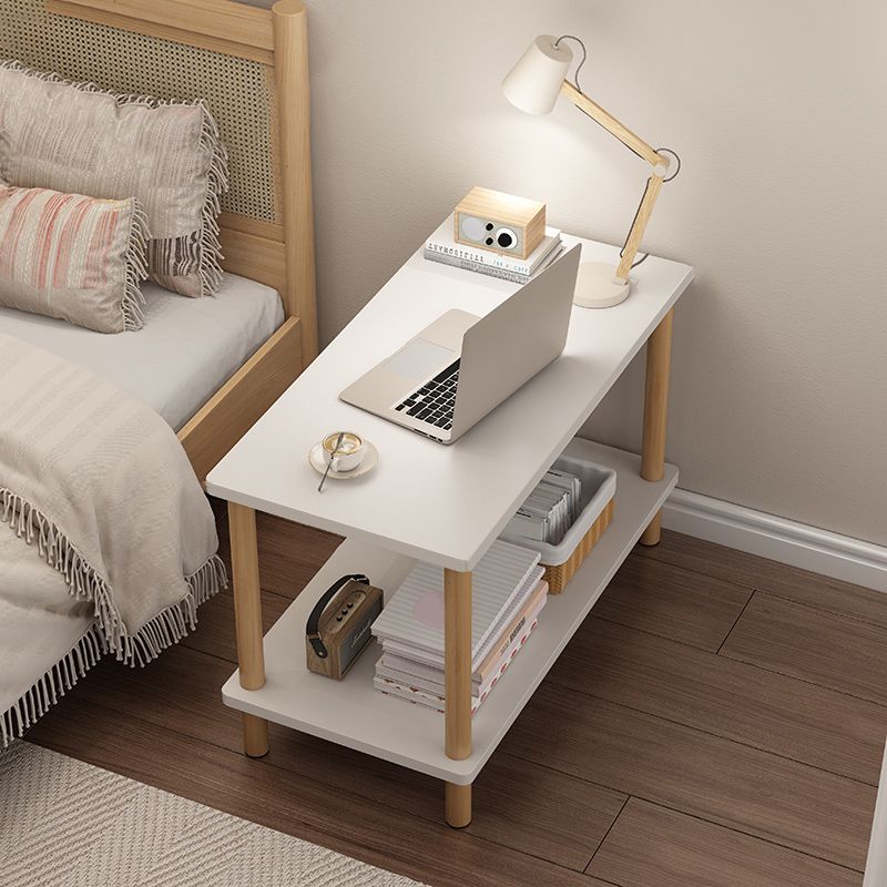 Modern Rectangular/Square Corner Table Wood Side End Table for Living Room