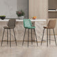 Contemporary Leather Counter Stool Armless Stool with Metal Legs