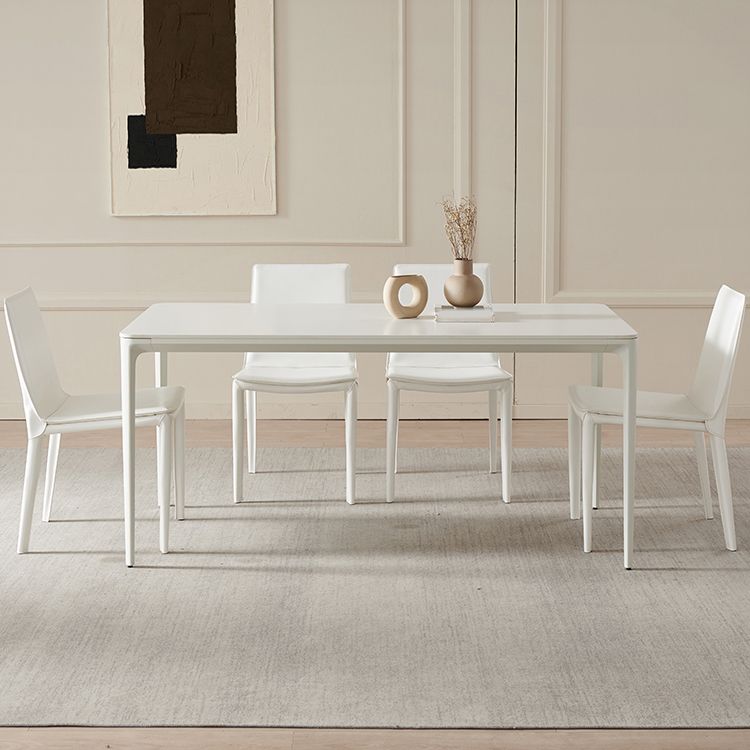 Glam 1/2/5 pezzi mobili da pranzo in pietra sinterizzata in bianco