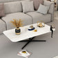 Table basse abstraite Rectangle Slate / Marble Top Cake Cocktail Table