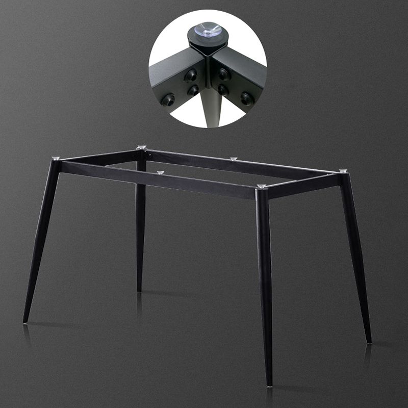 Rectangle Two-Color Dining Table Sintered Stone Table Industrial with 4 Legs Clearhalo ' dining_table' 'Dining Tables & Seating' 'Dining Tables' 'furn' 'furn_dining_table' 'Furniture' 'furniture_dining_table' 'Kitchen & Dining Furniture' 'kitchen&dining_furn' 'kitchen' 'kitchen_dining_table' 1200x1200_99df6bbf-d320-44b5-ba54-369457975a78