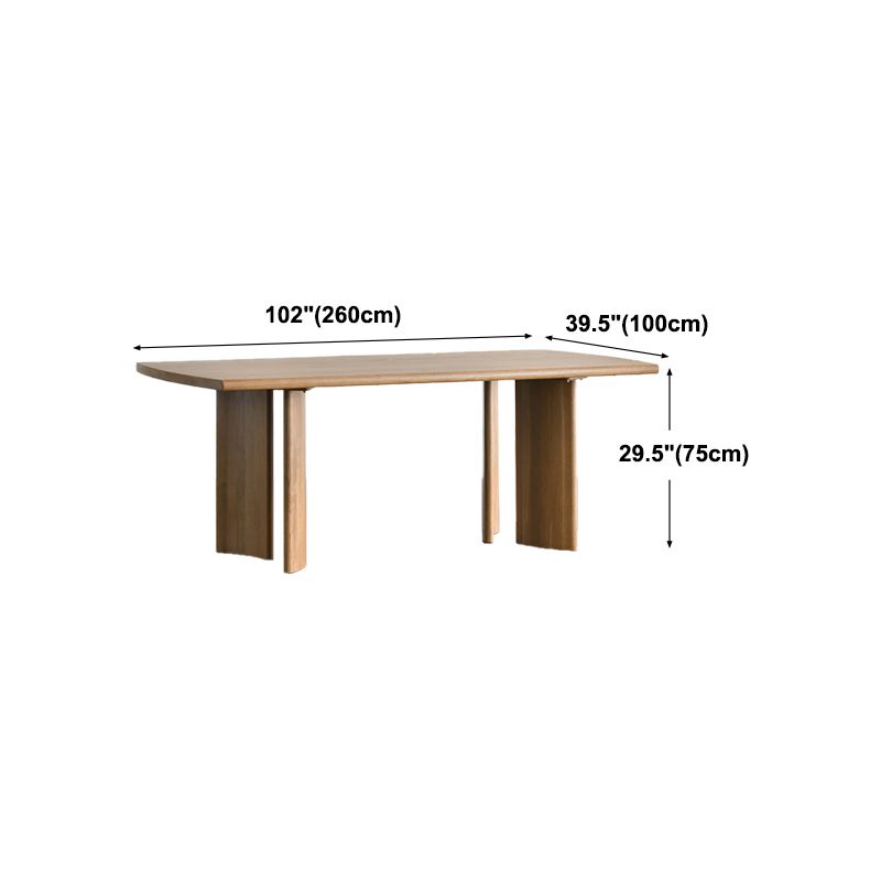 Contemporary Solid Wood Table for Restaurant Rectangle Dining Table with 4 Legs Clearhalo 'Dining Tables & Seating' 'Dining Tables' 'dining_table' 'furn' 'furn_dining_table' 'Furniture' 'furniture_dining_table' 'Kitchen & Dining Furniture' 1200x1200_99e3ef3b-bdd0-4a02-b09e-6988e787ef4d